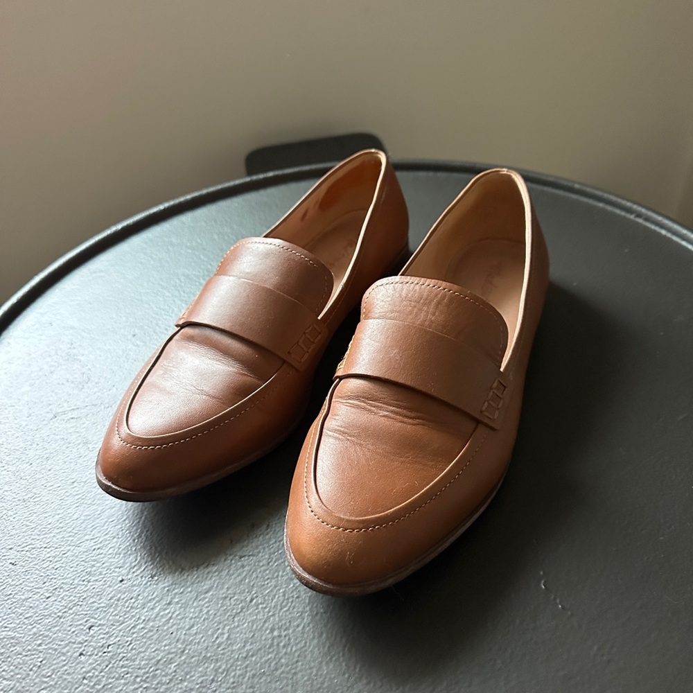 Madewell Brown Leather Slip-On Loafers